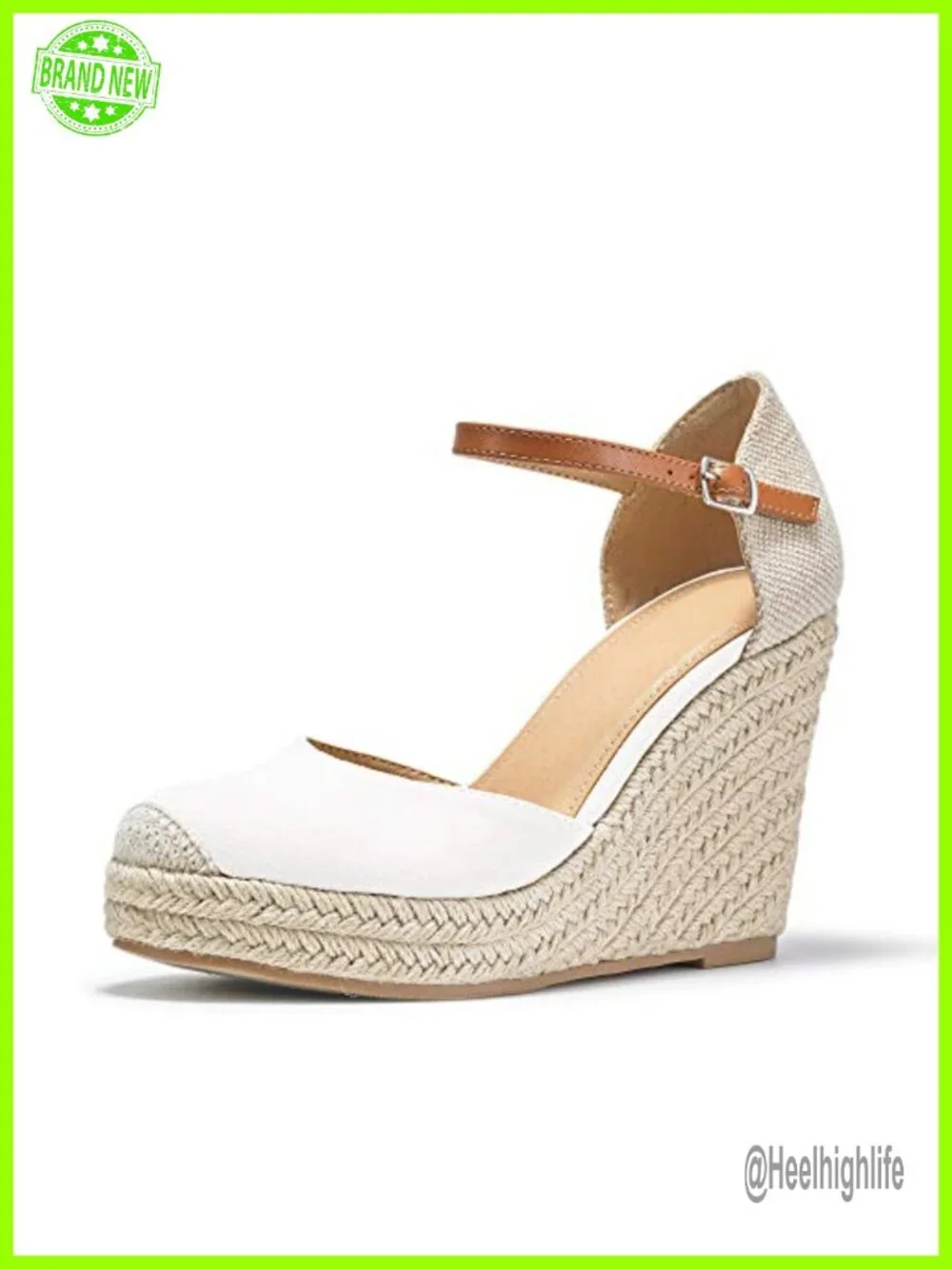 Espadrille Wedge Sandals Ankle Strap Closed Toe Women's Platform Heels